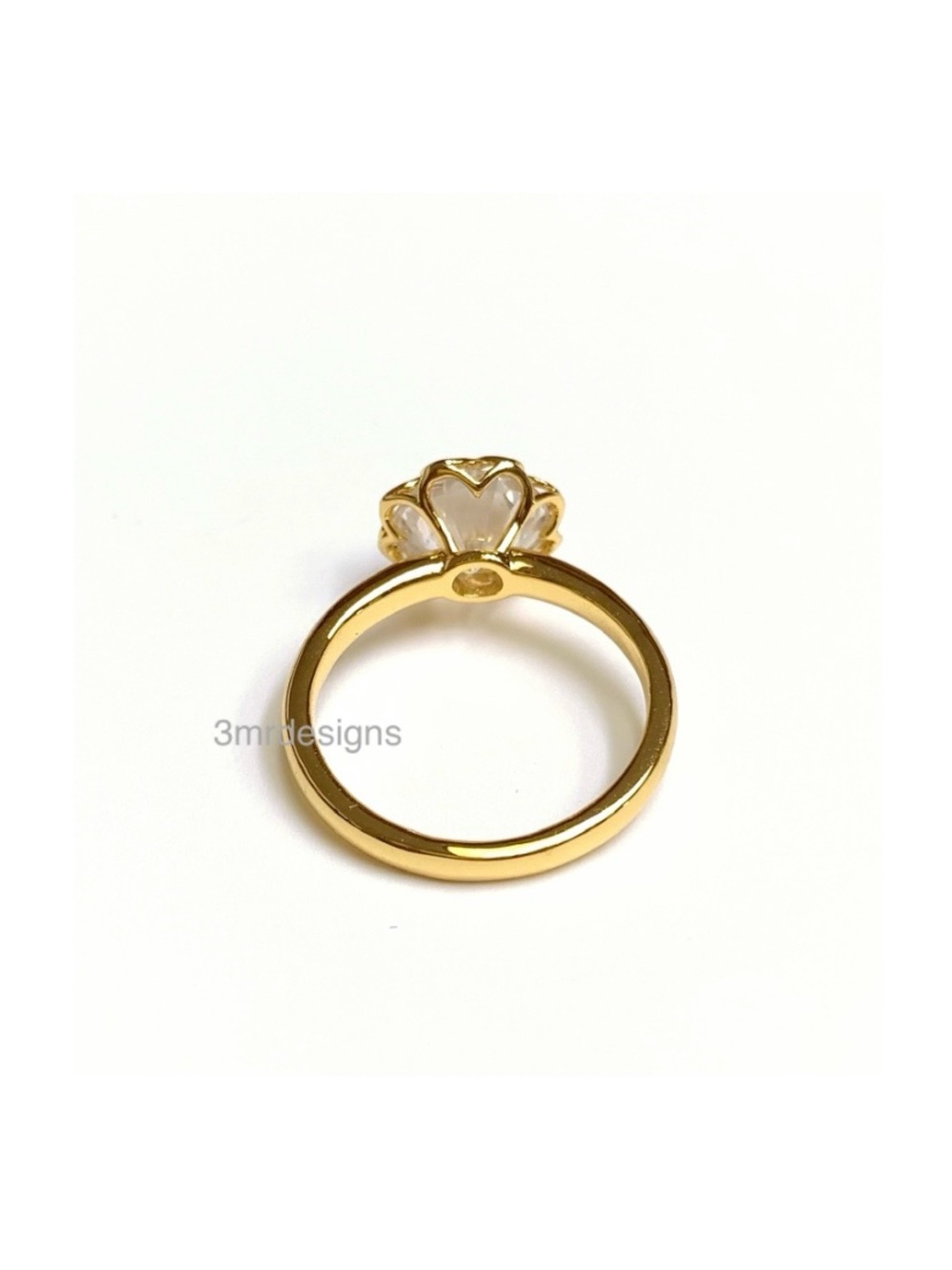 NWT Kate Spade ♠️ SOMETHING SPARKLY SPADE 12-K Gold Plated CZ Crystals Ring - Picture 8 of 9